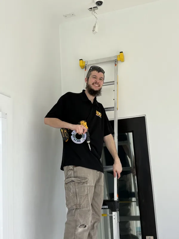 James Fanczo on an install